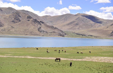 Amazing scenery of Yamzhog Yumco Lake in China's Tibet